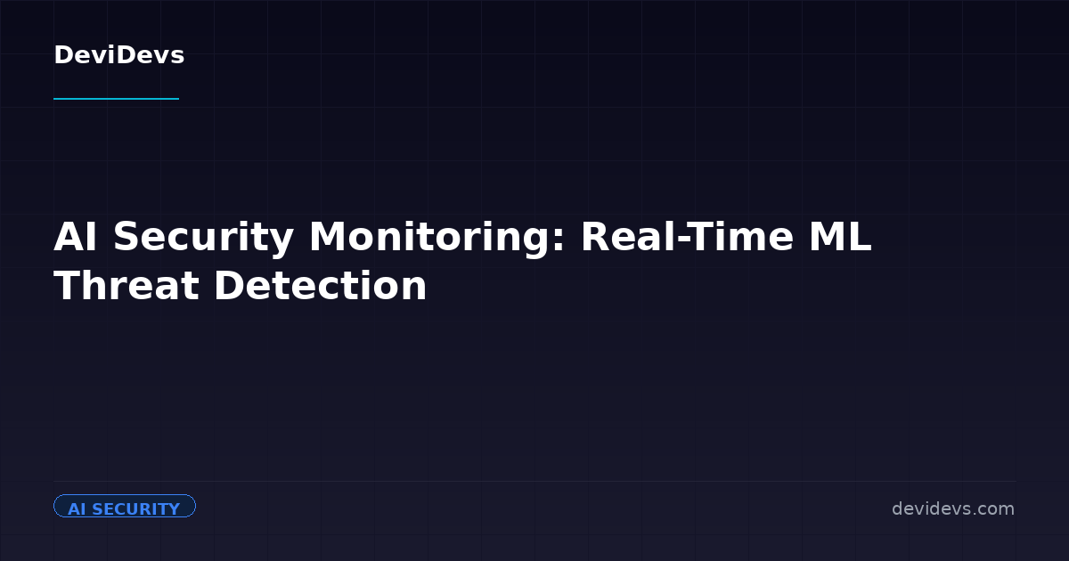 AI Security Monitoring: Real-Time ML Threat Detection | DeviDevs Blog ...