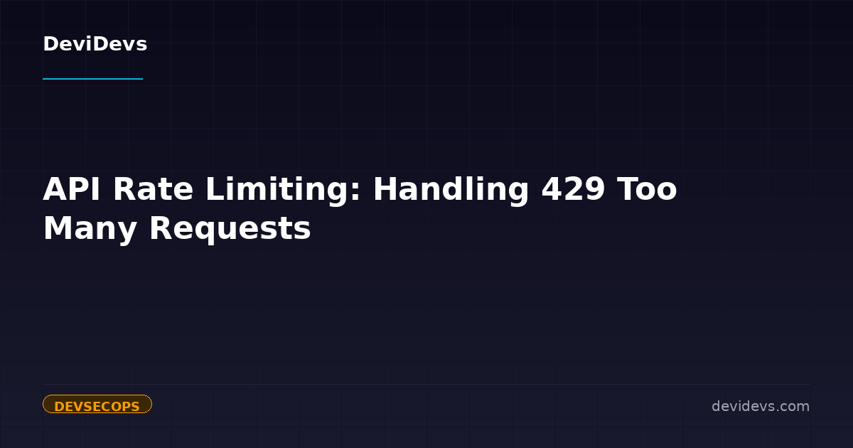 API Rate Limiting: Handling 429 Too Many Requests | DeviDevs Blog ...
