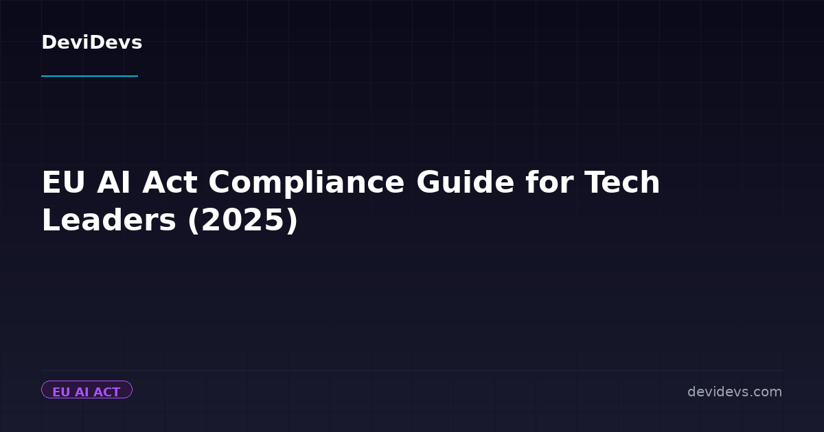 EU AI Act Compliance Guide for Tech Leaders | DeviDevs Blog | DeviDevs