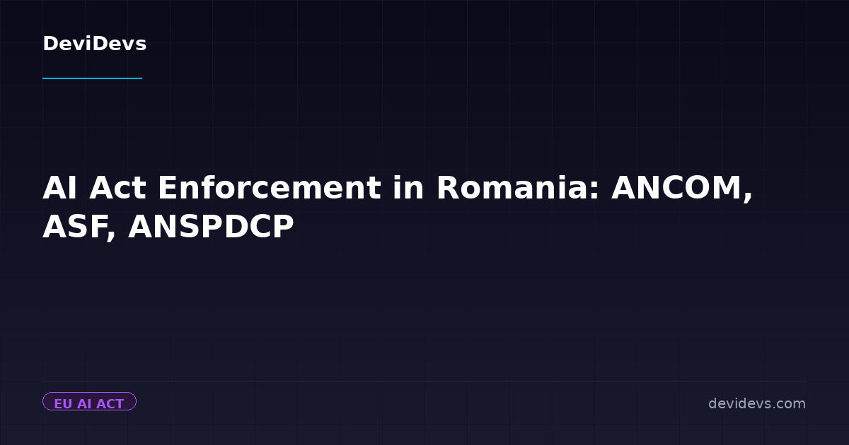 AI Act Enforcement in Romania: ANCOM, ASF, ANSPDCP | DeviDevs Blog ...