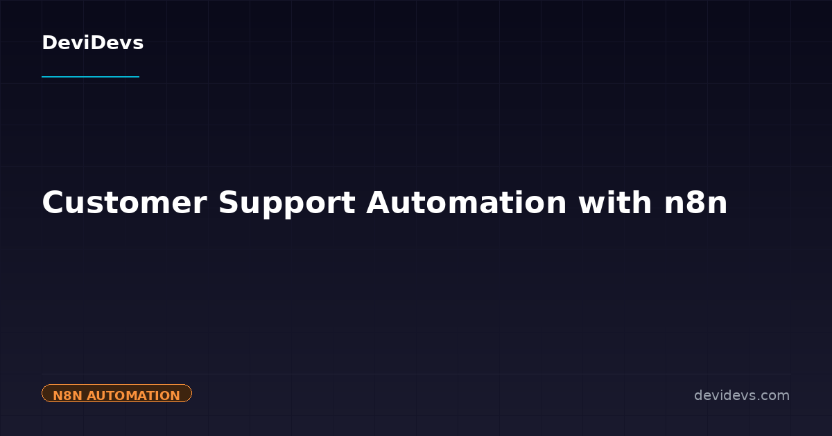 Customer Support Automation with n8n | DeviDevs Blog | DeviDevs