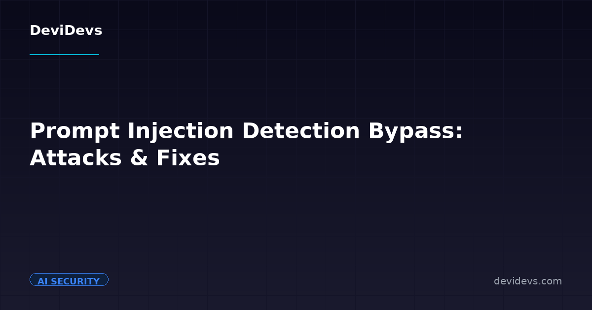 Prompt Injection Detection Bypass: Attacks & Fixes | DeviDevs Blog ...
