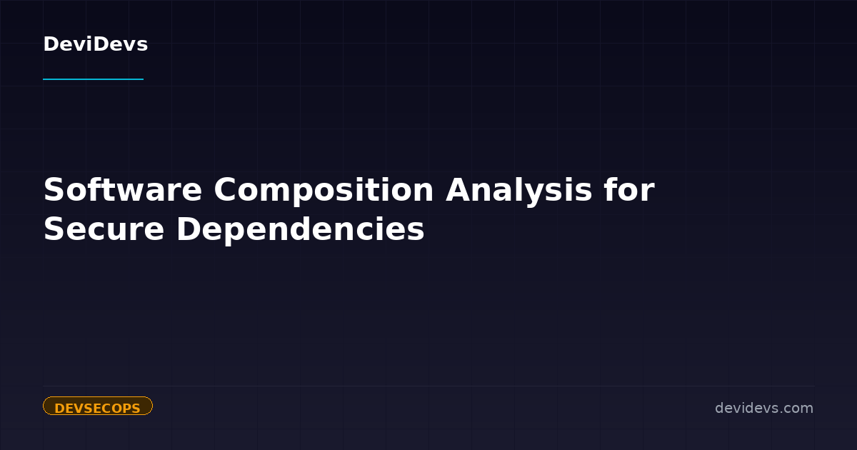 Software Composition Analysis for Secure Dependencies | DeviDevs Blog ...